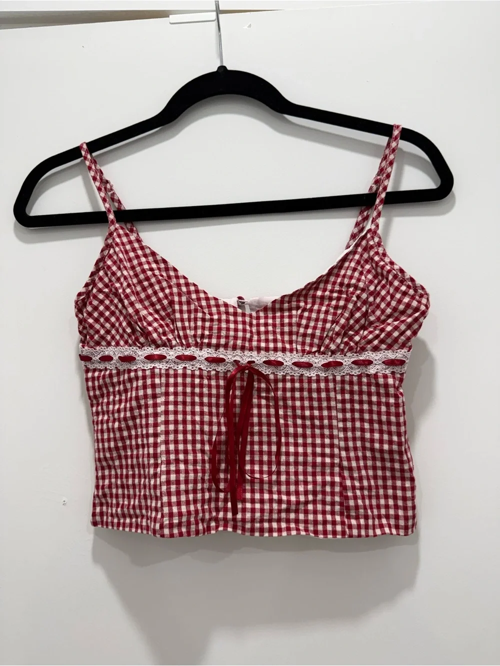 Princess Polly: Daydreaming Gingham Set Red / White - Size US 4